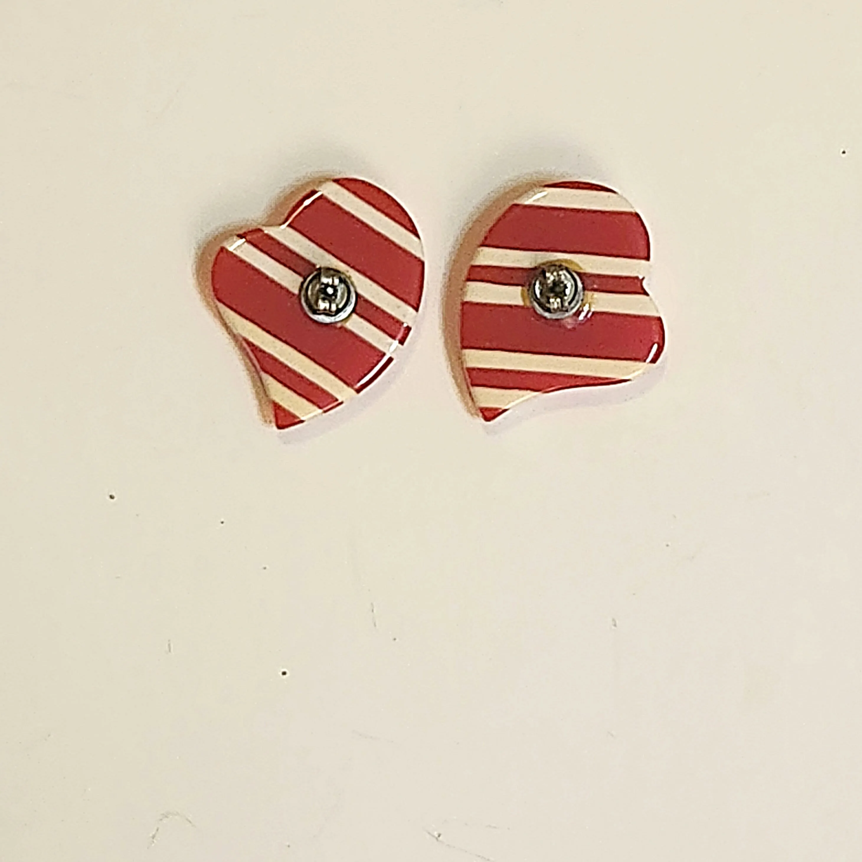 Heart Peppermint Stripe Earrings