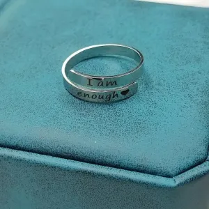 I am ENOUGH adjustable Ring