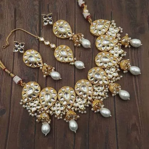 Invert Drop Jumki Necklace Set