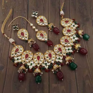 Invert Drop Jumki Necklace Set