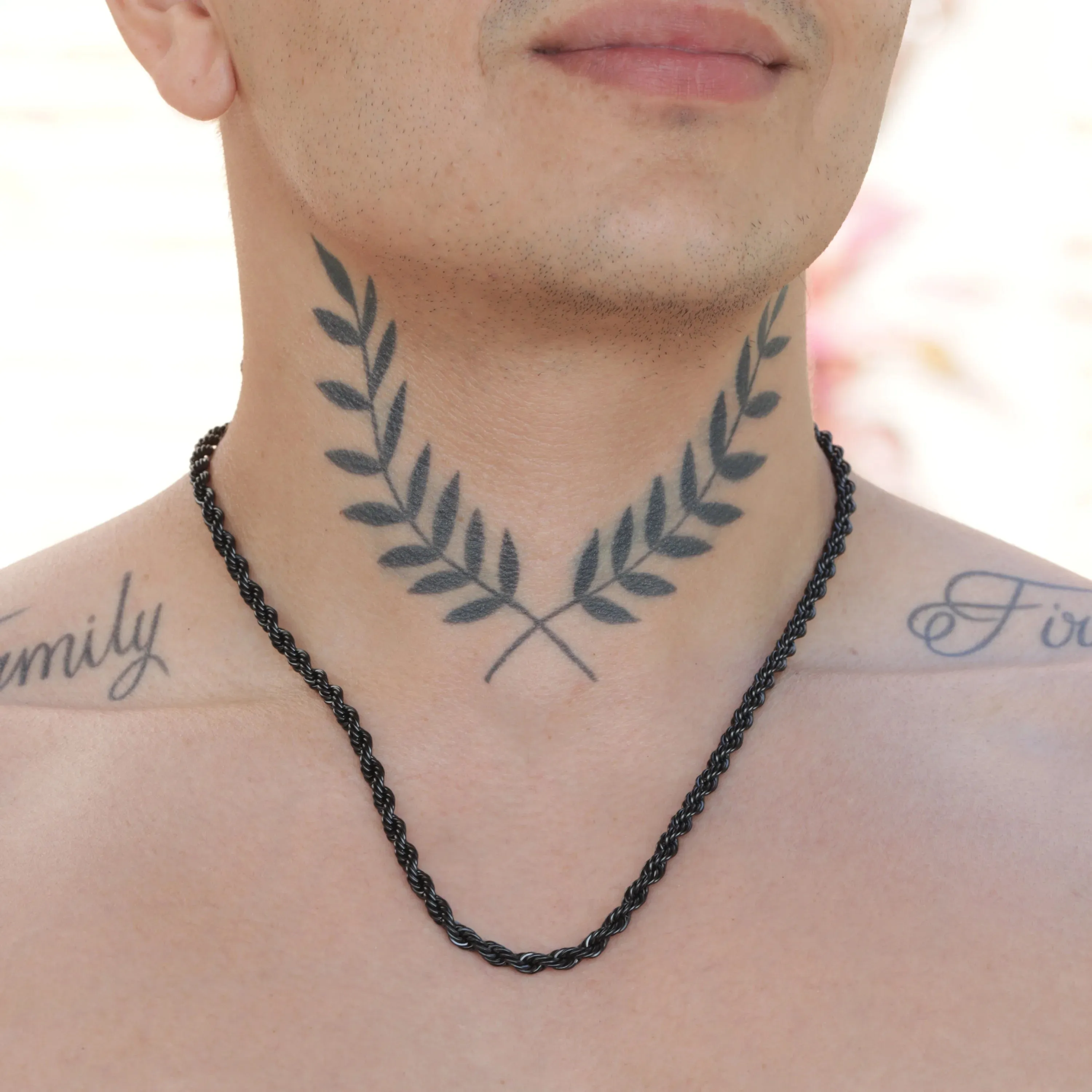 Isaiah Stainless Steel Rope Chain Necklace