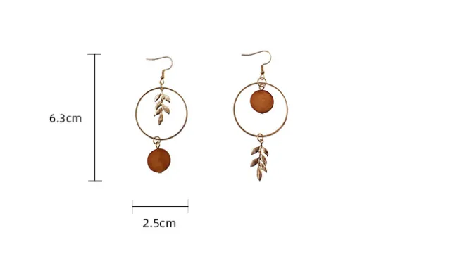 Japanese Simple Temperament Wood Earrings