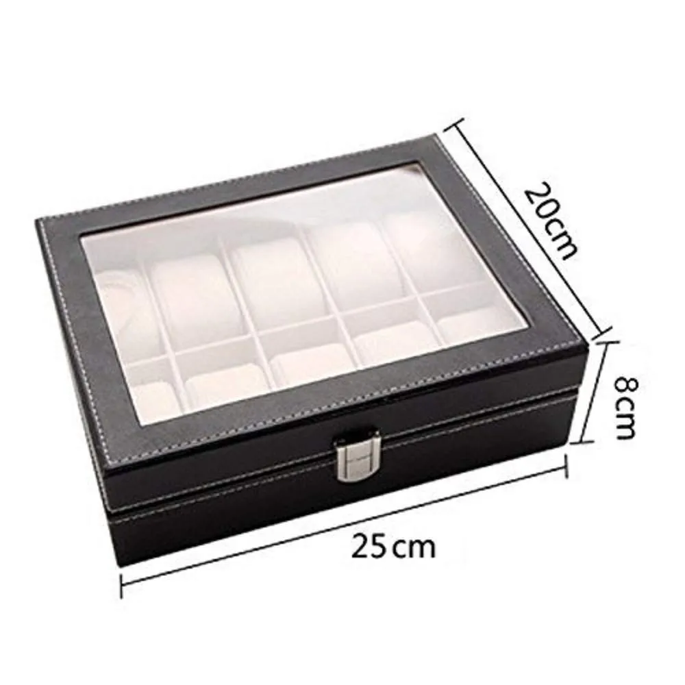 KriShyam® Men and Women Watch Box/Watch Case/Organizer (10 Slot Watch Box)