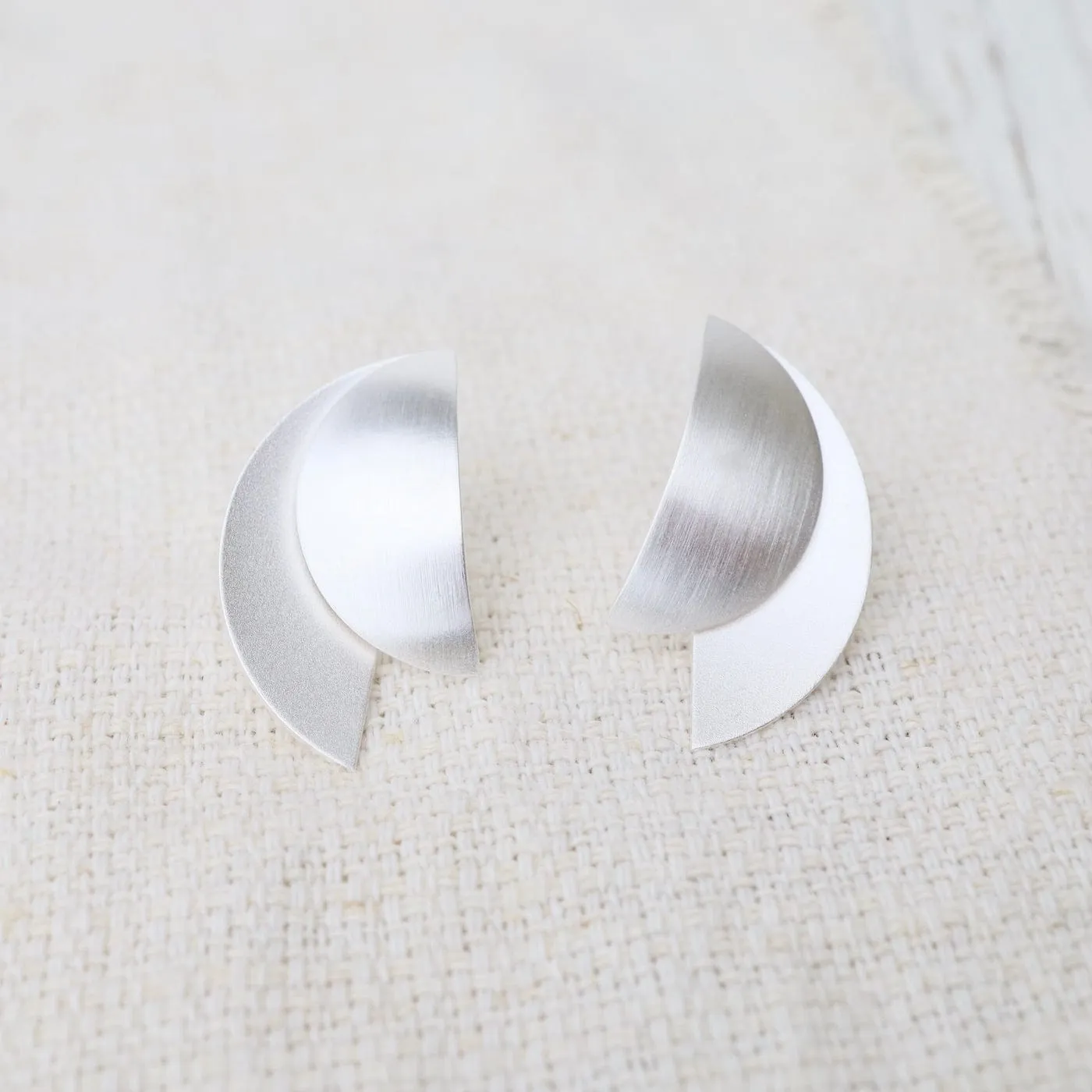 Luna Half Moon Post Earrings