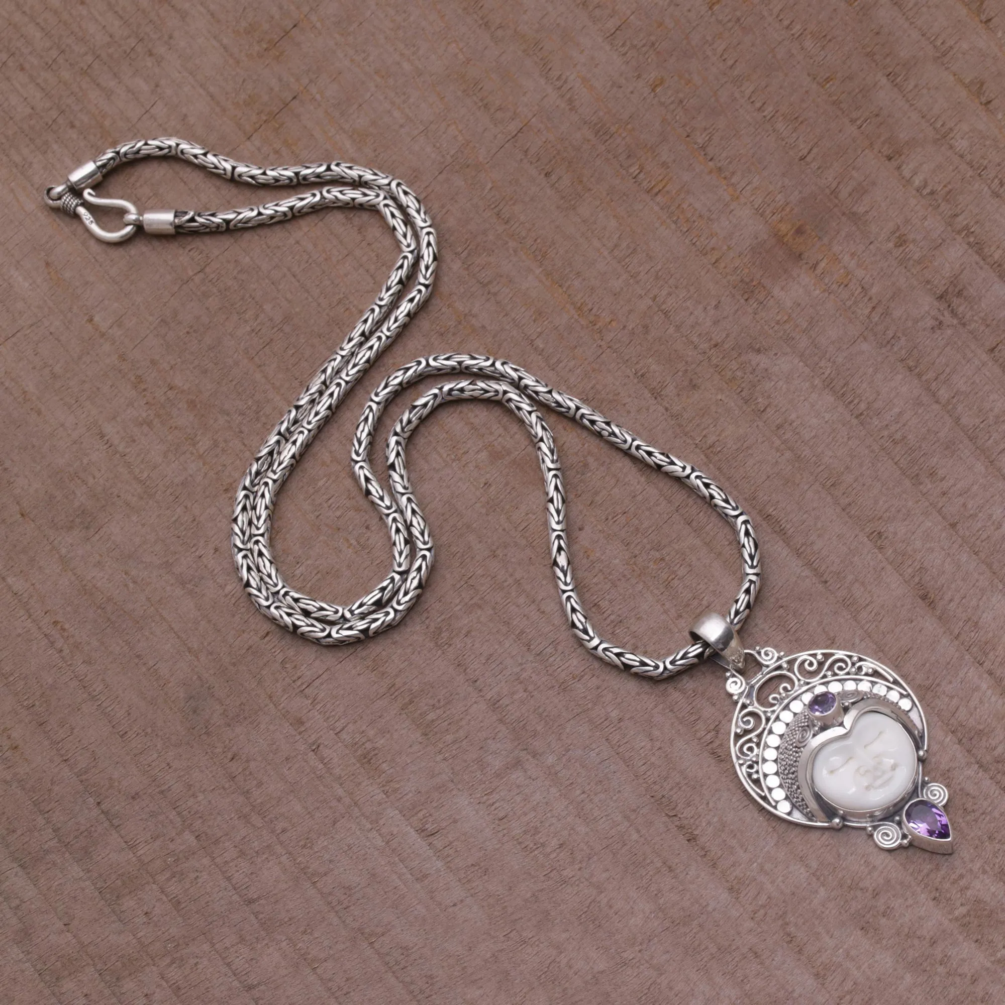 Lunar Queen Amethyst Pendant Necklace