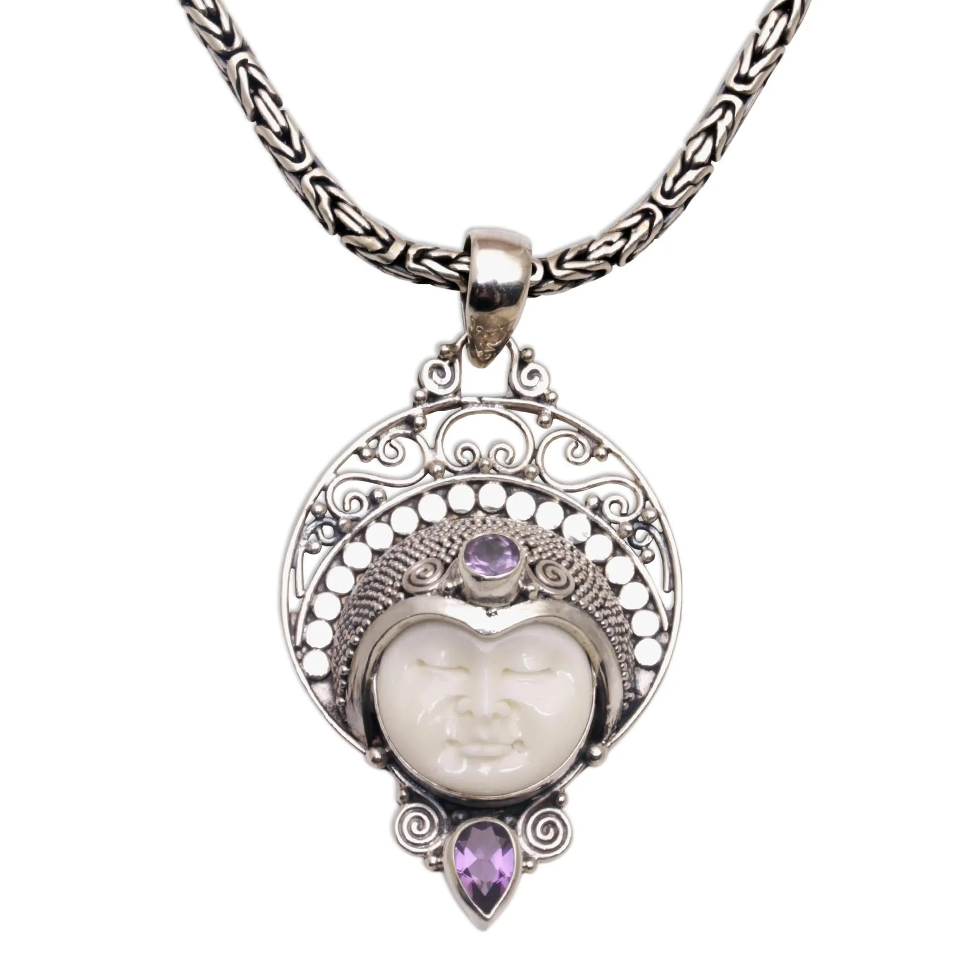 Lunar Queen Amethyst Pendant Necklace