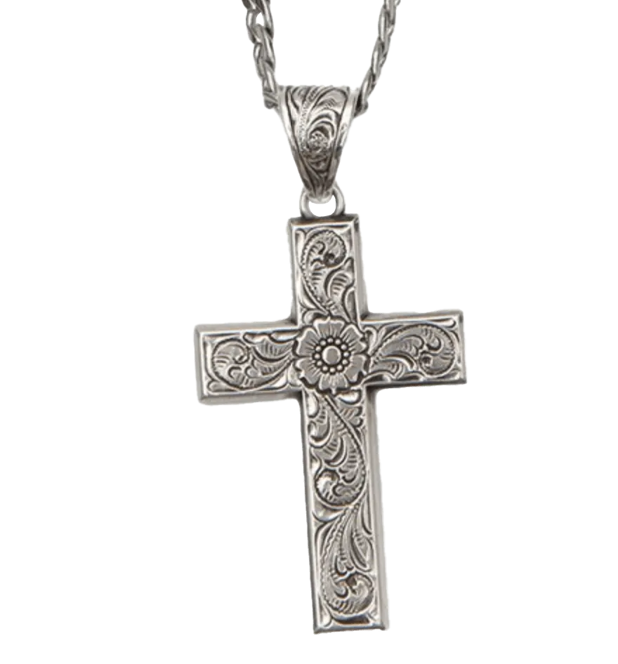 M&F Twister Mens Cross Necklace