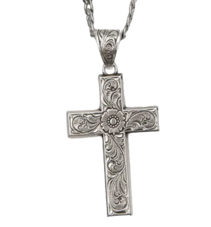 M&F Twister Mens Cross Necklace