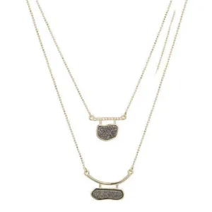 Marcia Moran Titanium Druzy Double Necklace