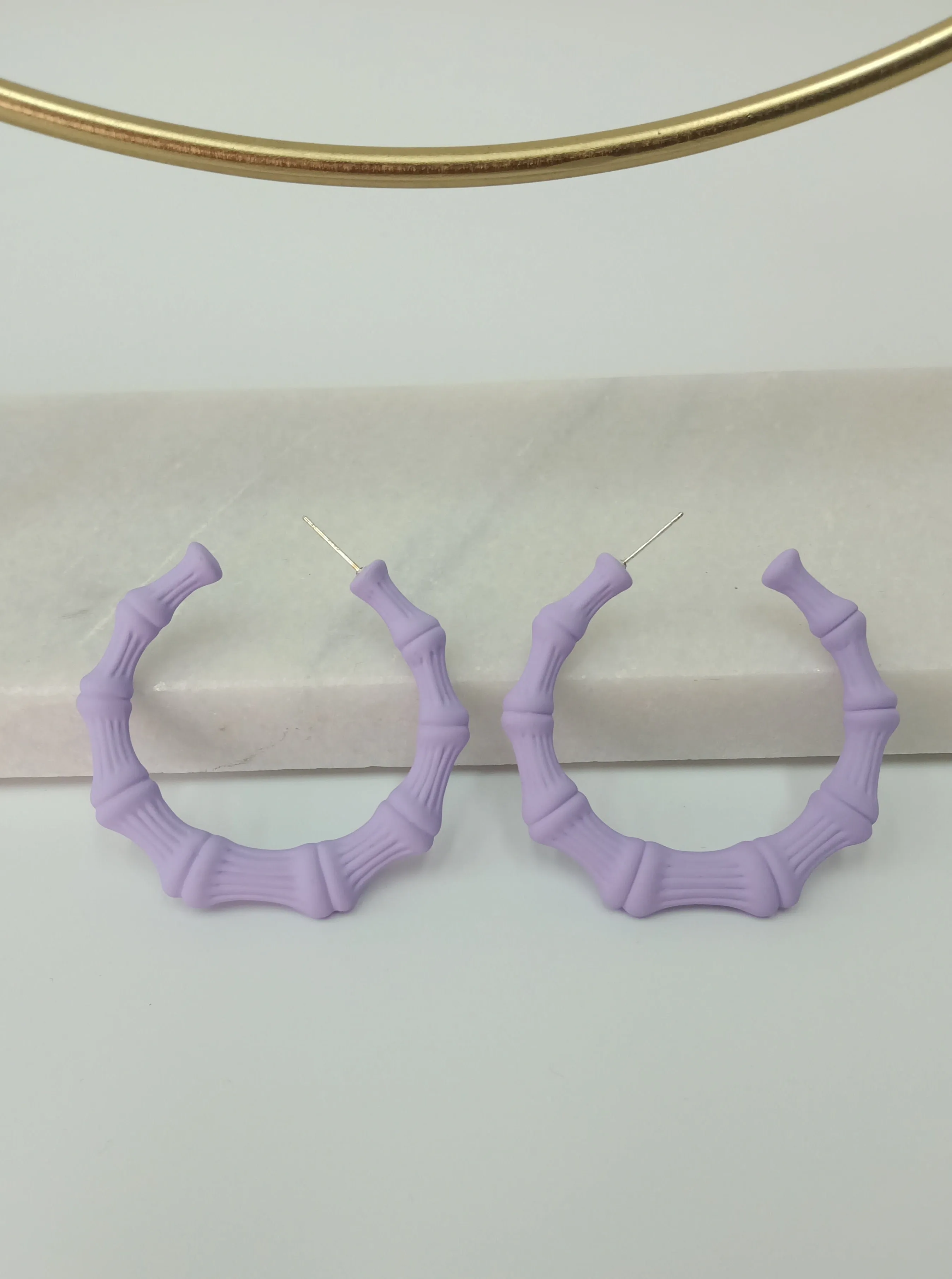 Mauve Hoop Earrings