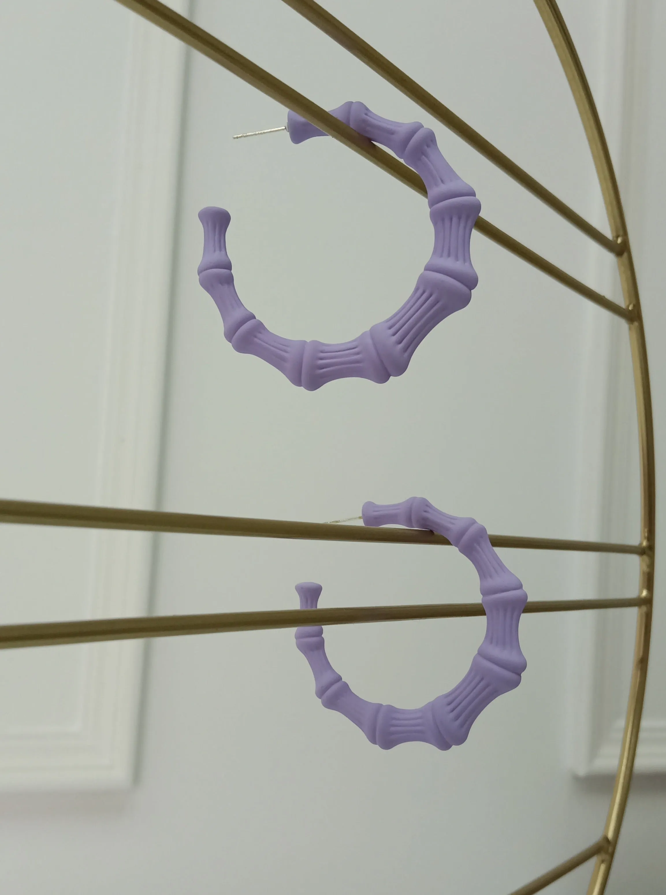 Mauve Hoop Earrings