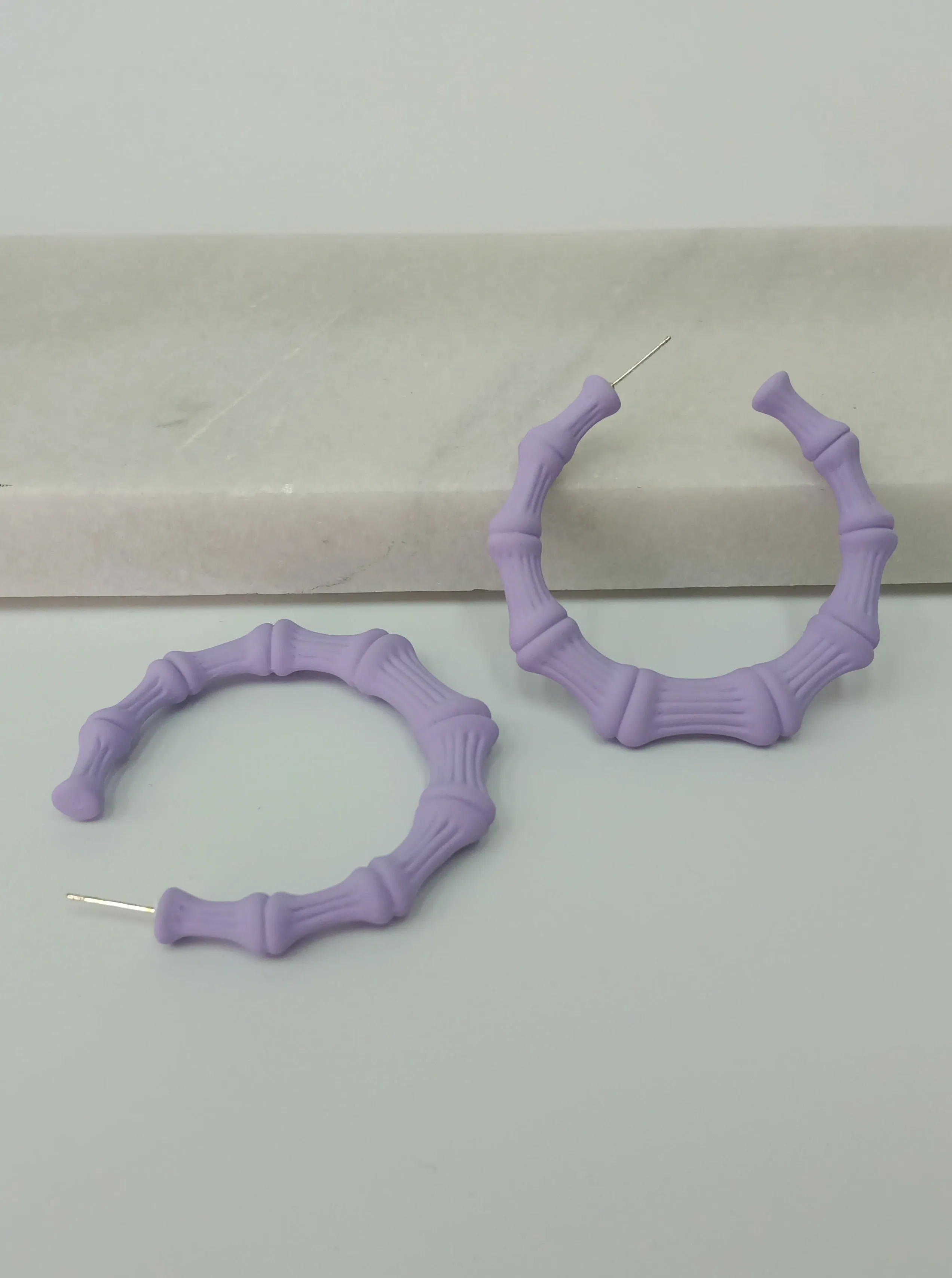 Mauve Hoop Earrings