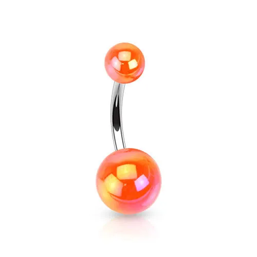 Metallic Coated Acrylic Navel Rings