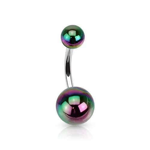 Metallic Coated Acrylic Navel Rings