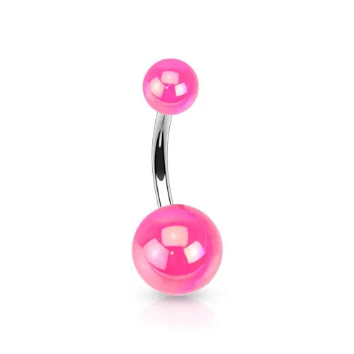 Metallic Coated Acrylic Navel Rings