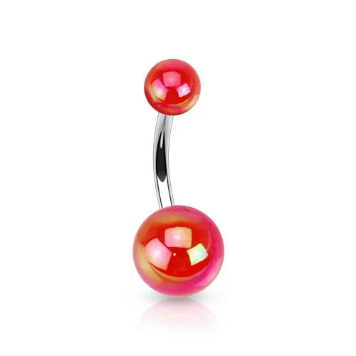 Metallic Coated Acrylic Navel Rings