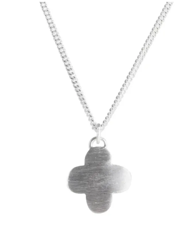 Moroccan Drop Necklace Silver