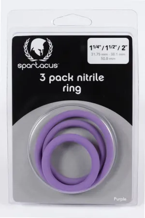 Nitrile Cock Ring SetPurple