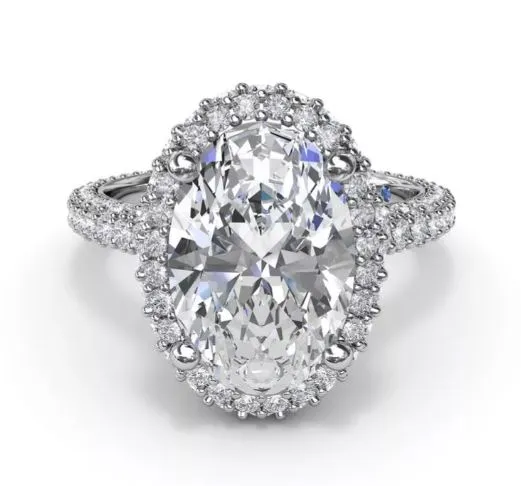 Opulent Halo Diamond Engagement Ring