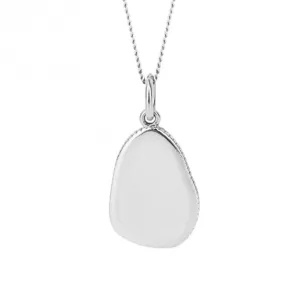 Organic Shaped Tag Textured Edge Pendant P5258