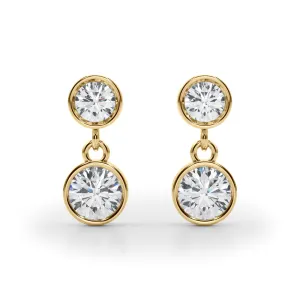 Orielle Bezel Round Lab Grown Diamond Earrings