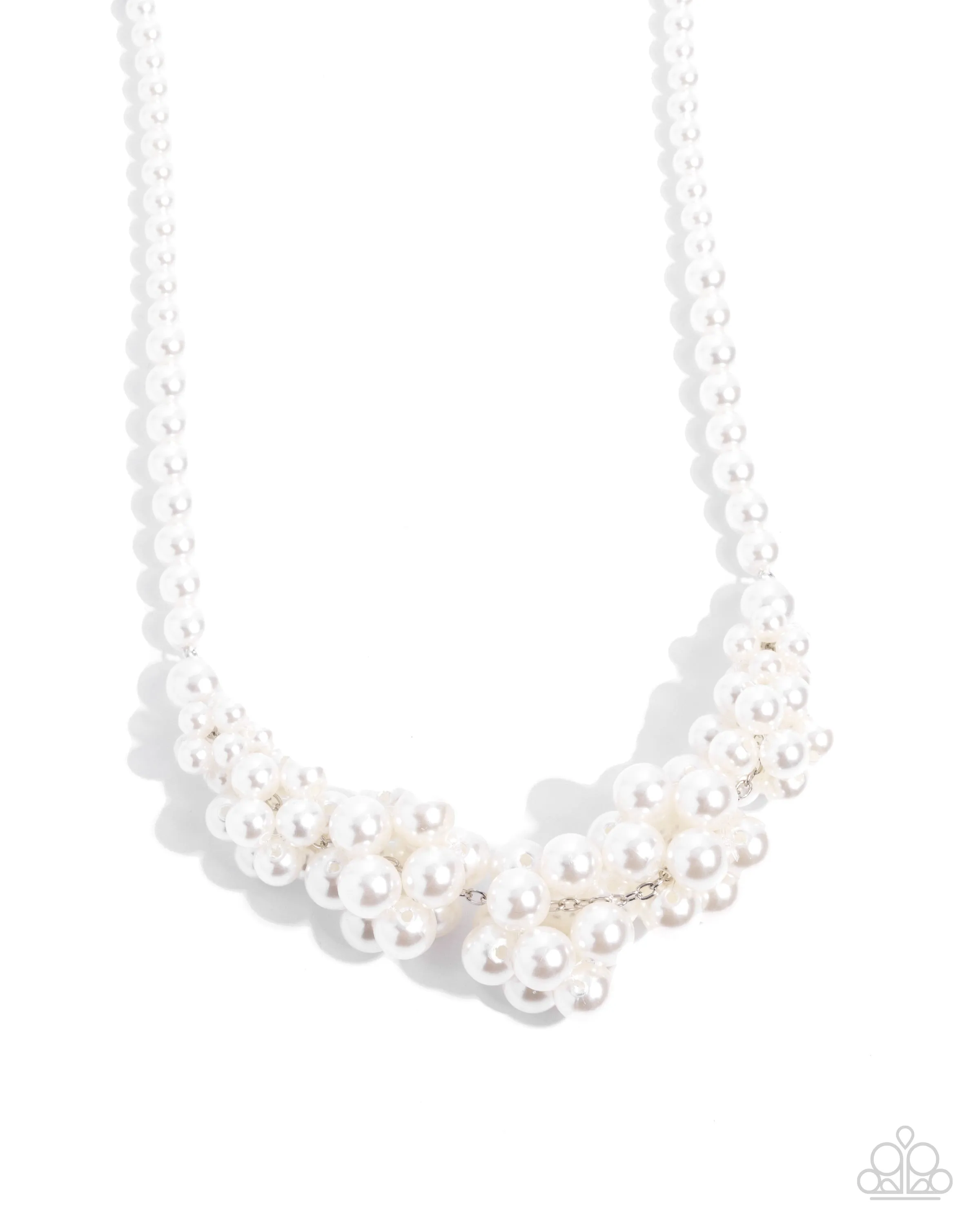 Paparazzi Austen Adornment - White Necklace