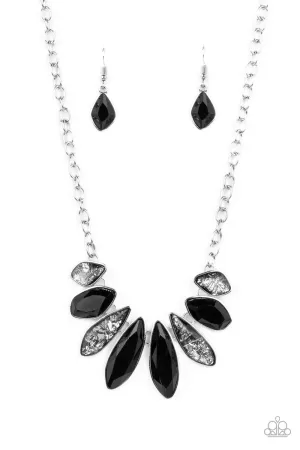 PAPARAZZI Crystallized Couture - Black NECKLACES