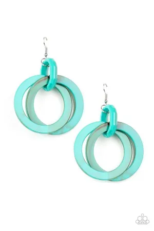 Paparazzi Earring ~ Retro Riviera - Blue