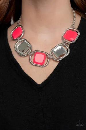 Paparazzi Necklace ~ Pucker Up - Pink