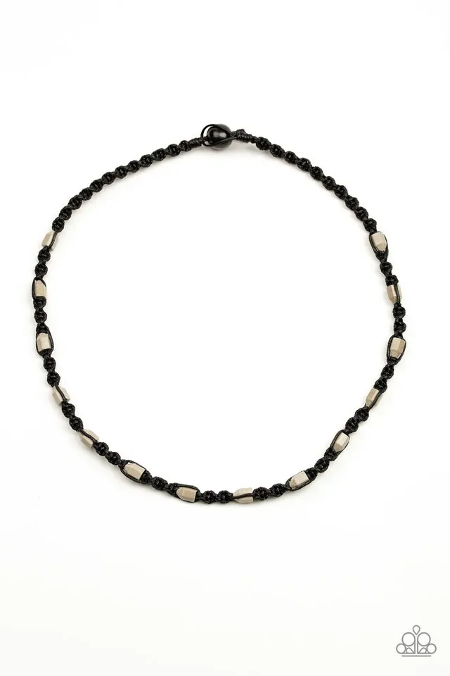 Paparazzi Necklace ~ Rockin Rockslide - Black