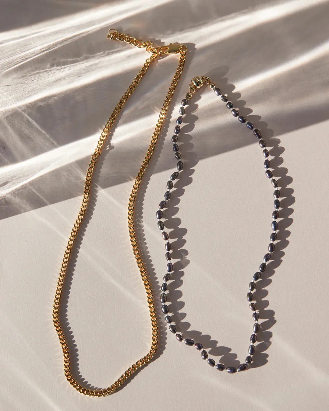 Pearl Chain Necklace Set