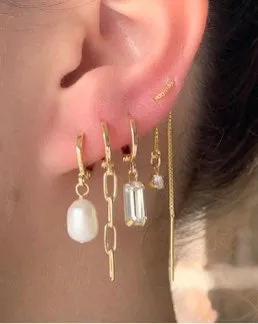 Pearl Huggie Earrings