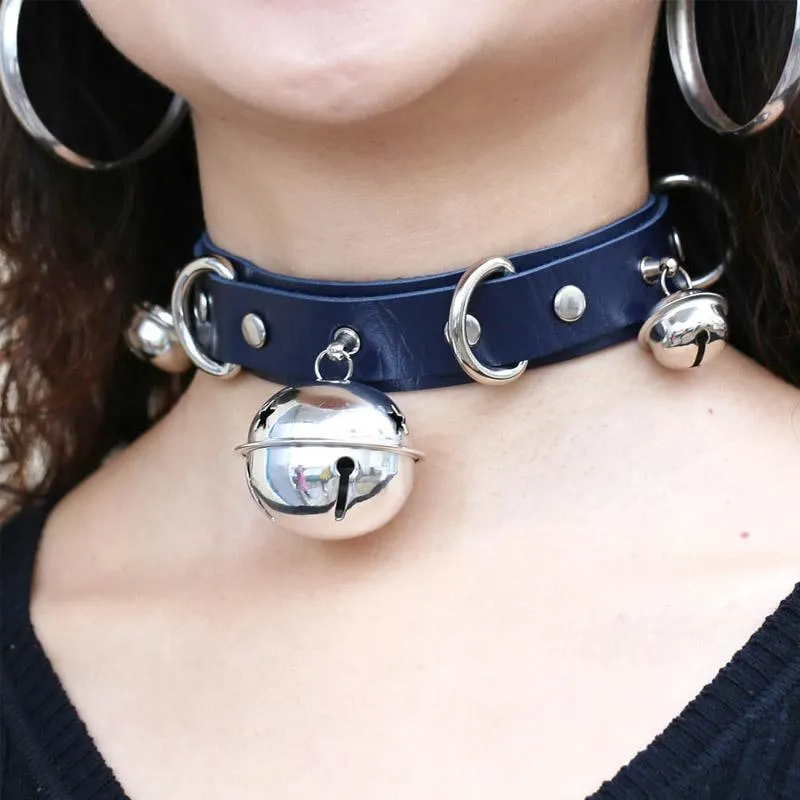 Pleather Cat Bell Collar