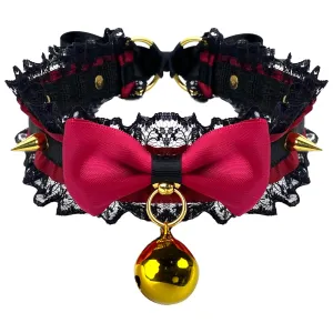 Pretty Gothic Neko Bell Collar