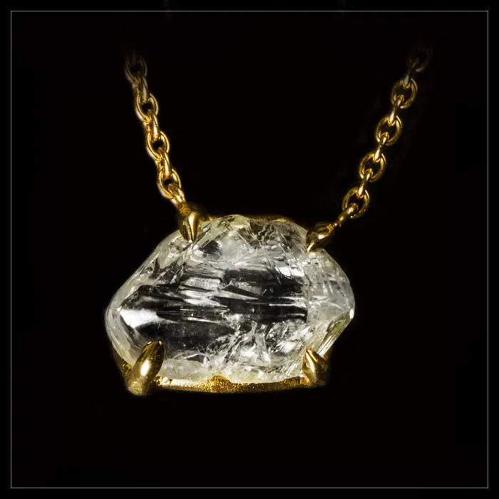 Rare White Clear Diamond Necklace