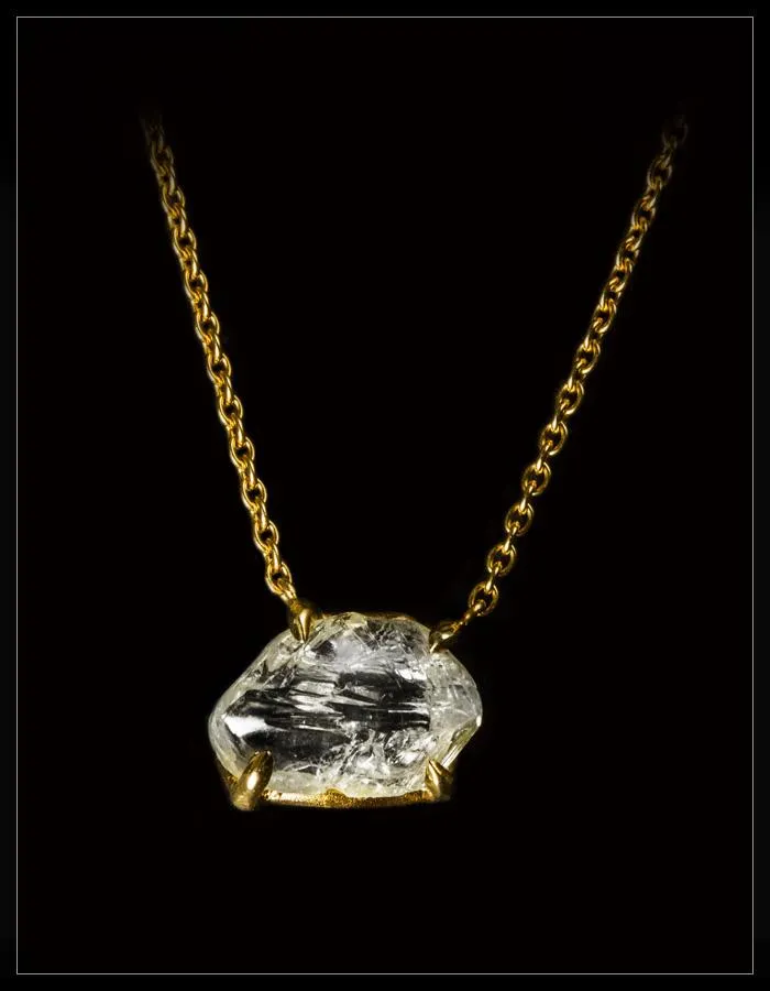 Rare White Clear Diamond Necklace