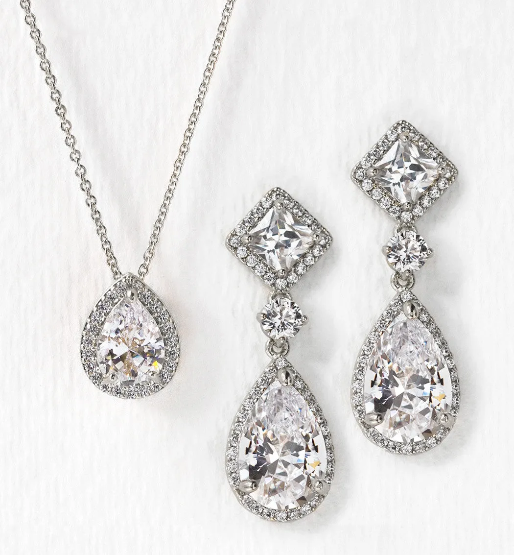 Regal Princess Cut Jewelry Set