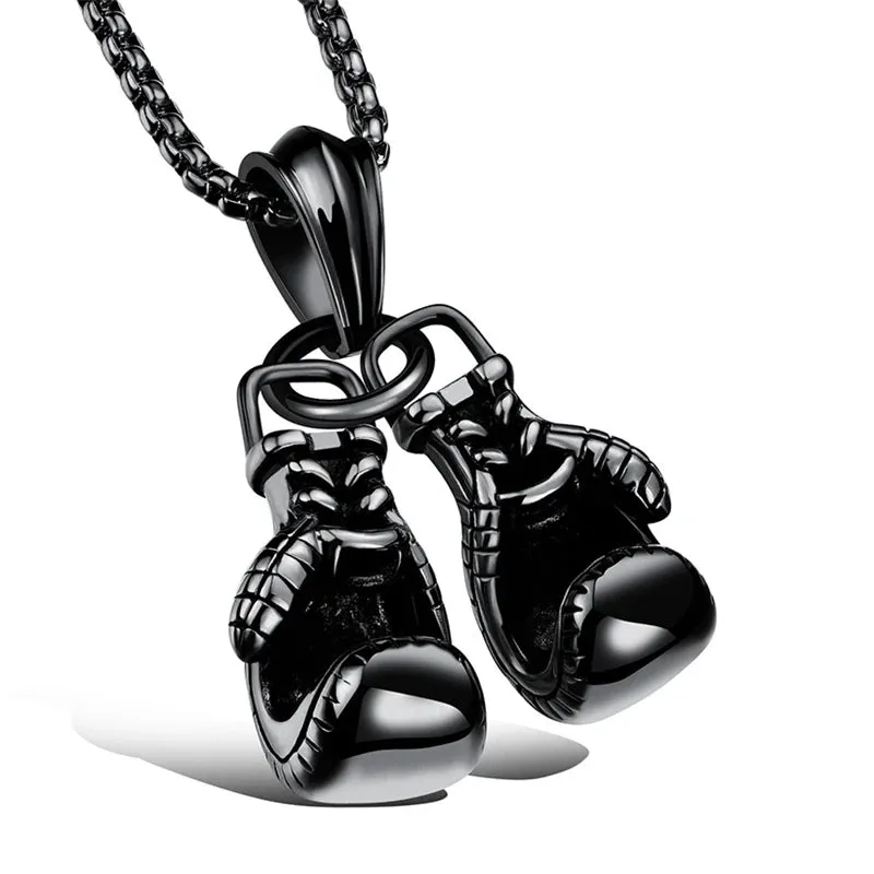 Retro Silver Black Color Strength Fist Pendant Necklaces for Man New Fashion Daily Worn Man‘s Jewelry Accessories Gifts