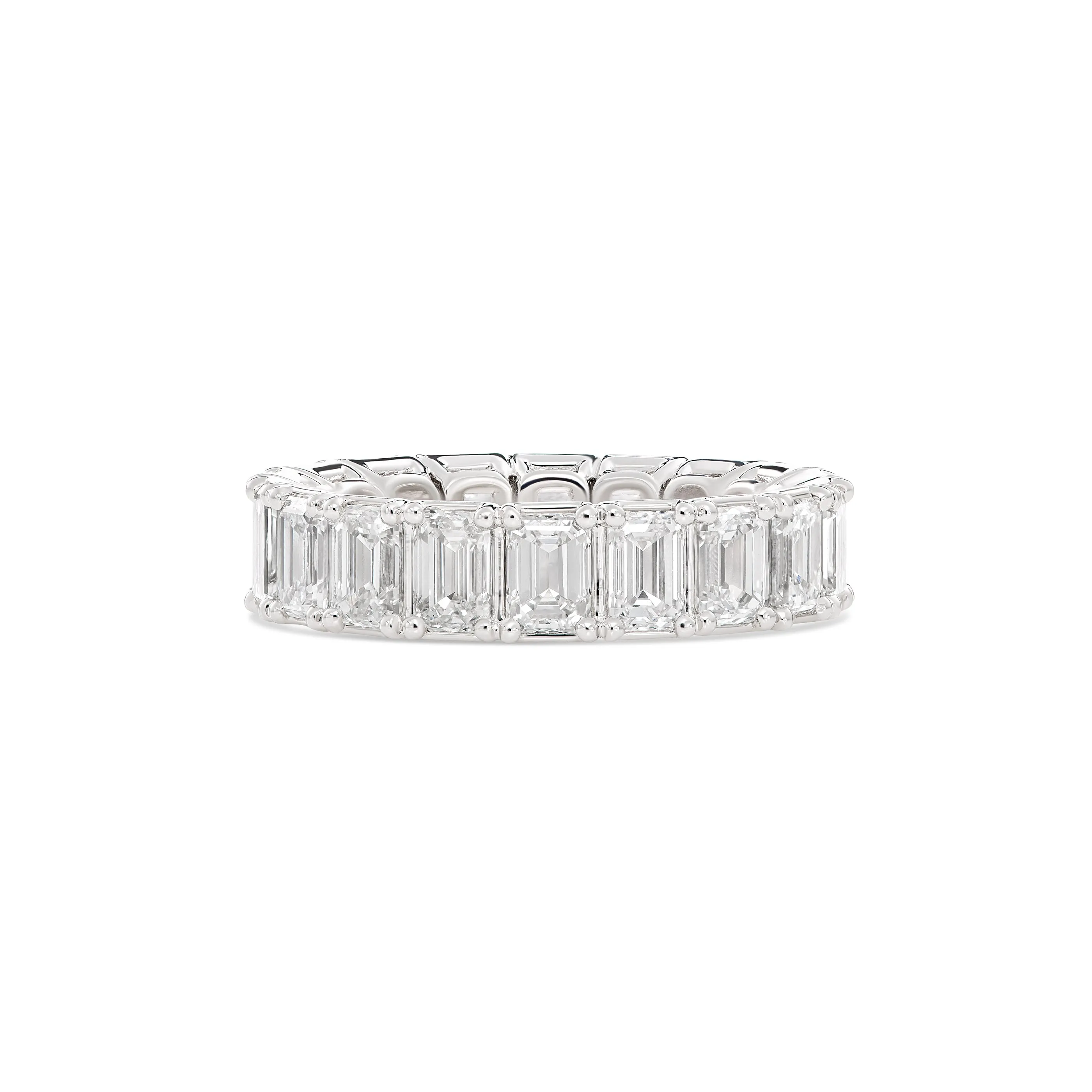 Riviera Emerald Cut Diamond Eternity Ring | Platinum