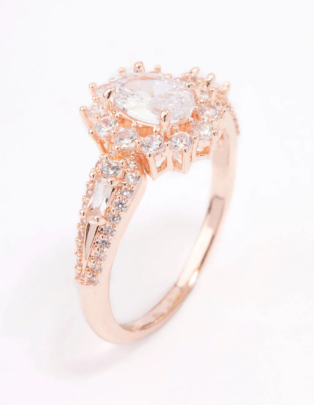 Rose Gold Plated Opulent Statement Ring