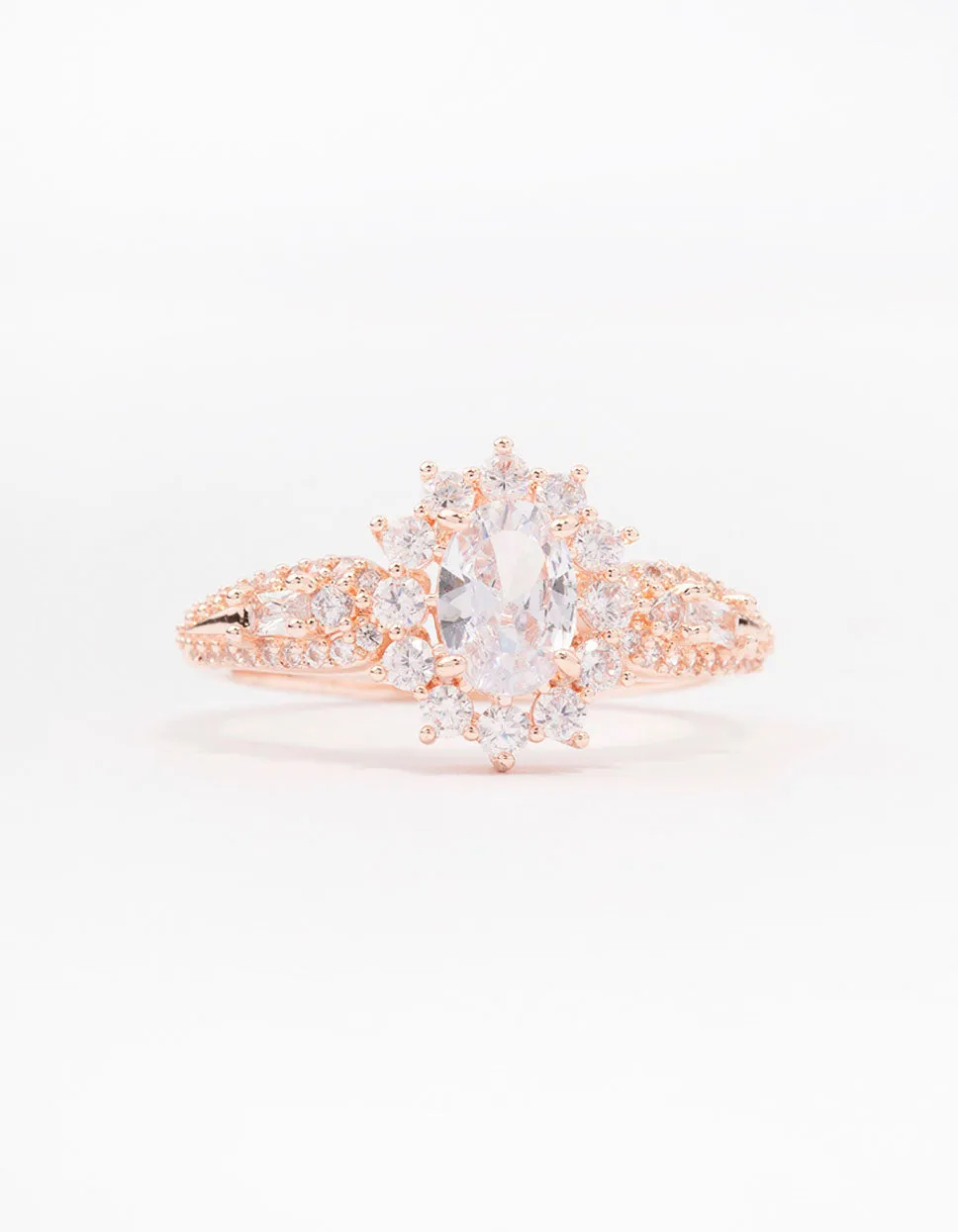 Rose Gold Plated Opulent Statement Ring