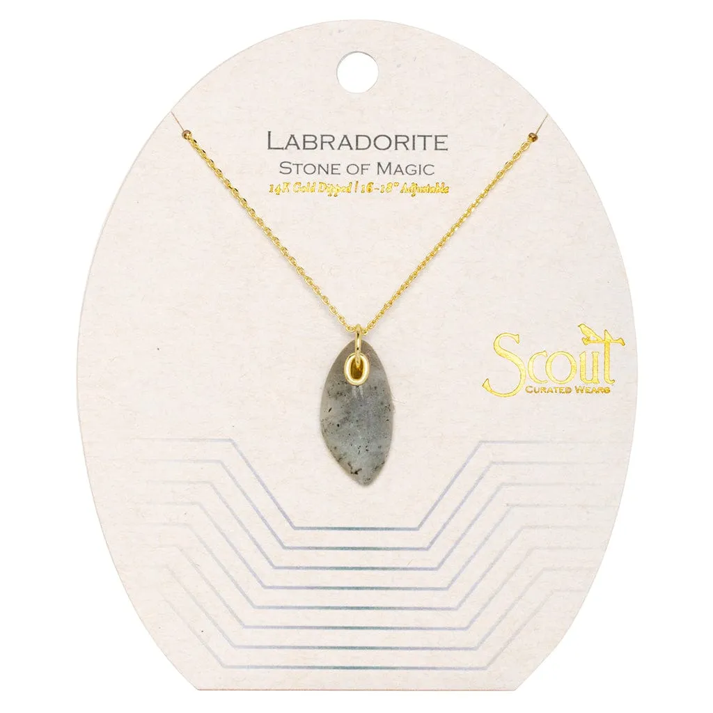 Scout Organic Stone Necklace Labradorite/Gold