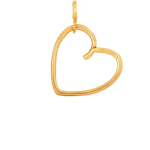 Sculpted Heart Clip-On Charm