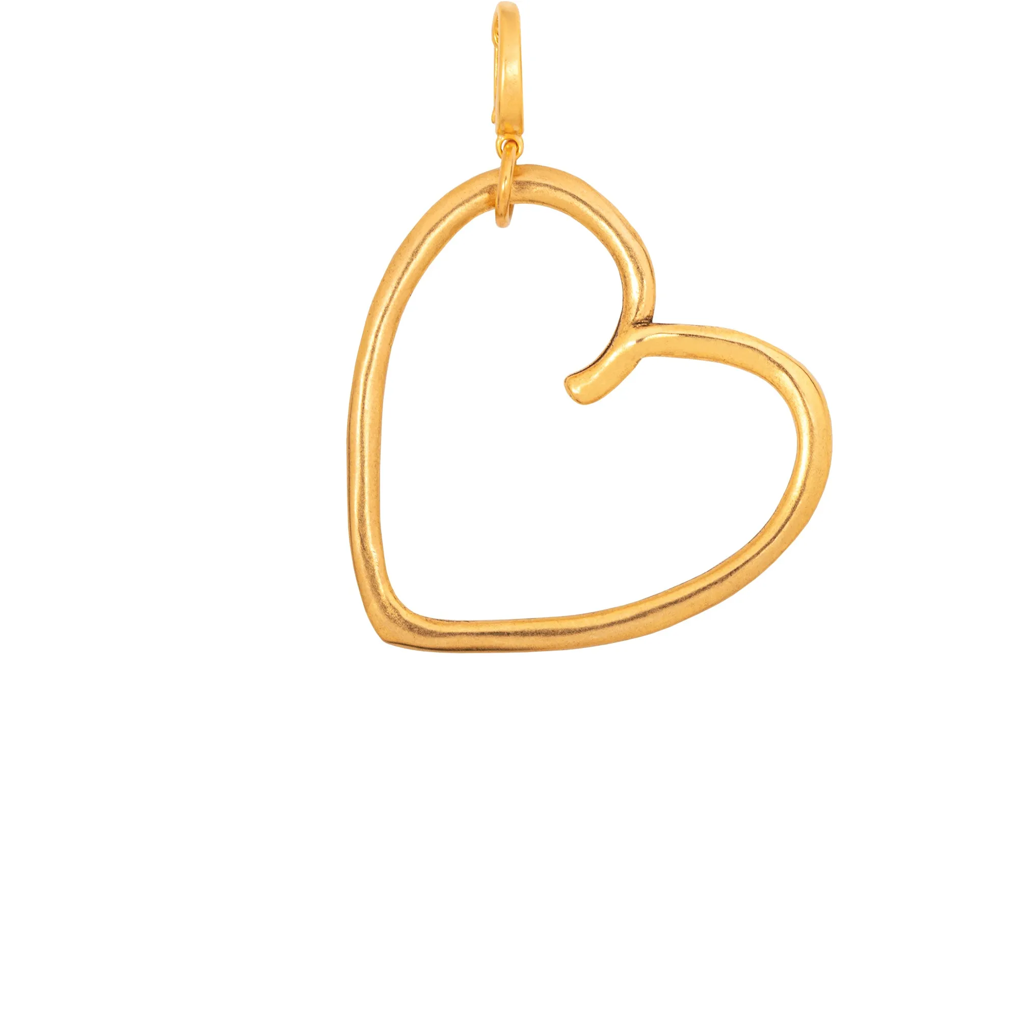 Sculpted Heart Clip-On Charm