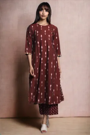 side potli long kurta with slit - sienna sway & rustic charm