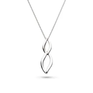 Silver Entwine Twine Link Duo Petite Necklace