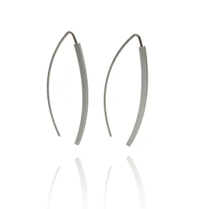 Silver Short Bow Earrings