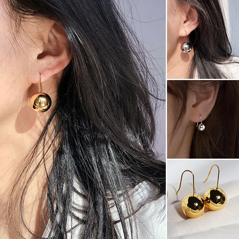 Simple Round Ball Earrings