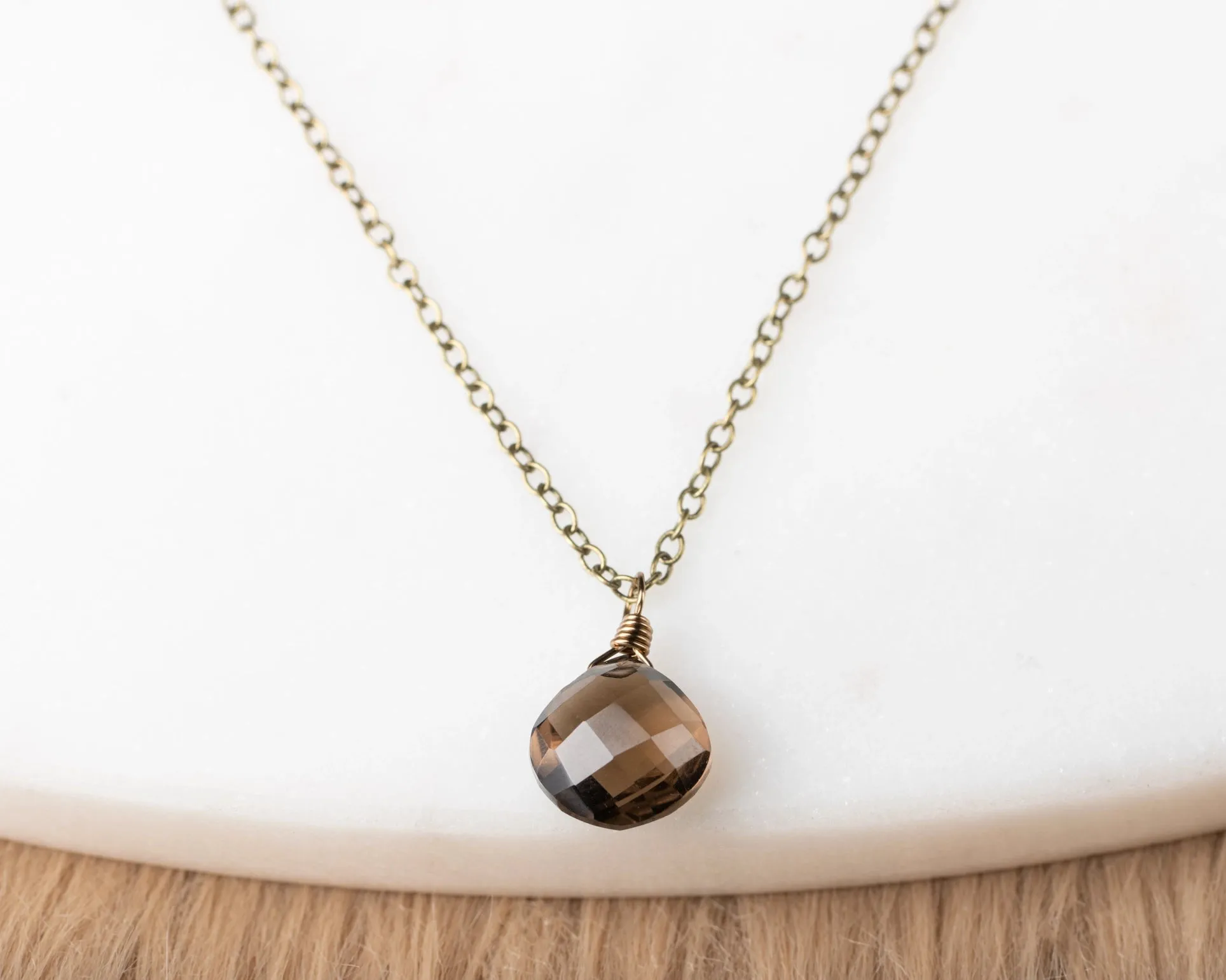 Smoky Quartz Pendant Necklace