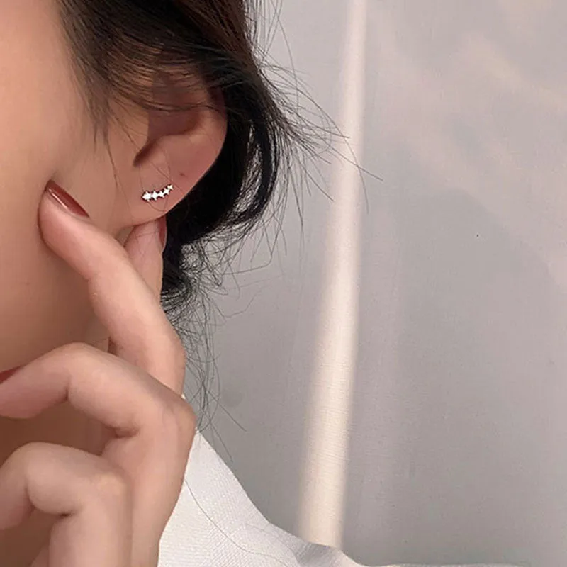 Star Stud Earrings Combination With Simple Design